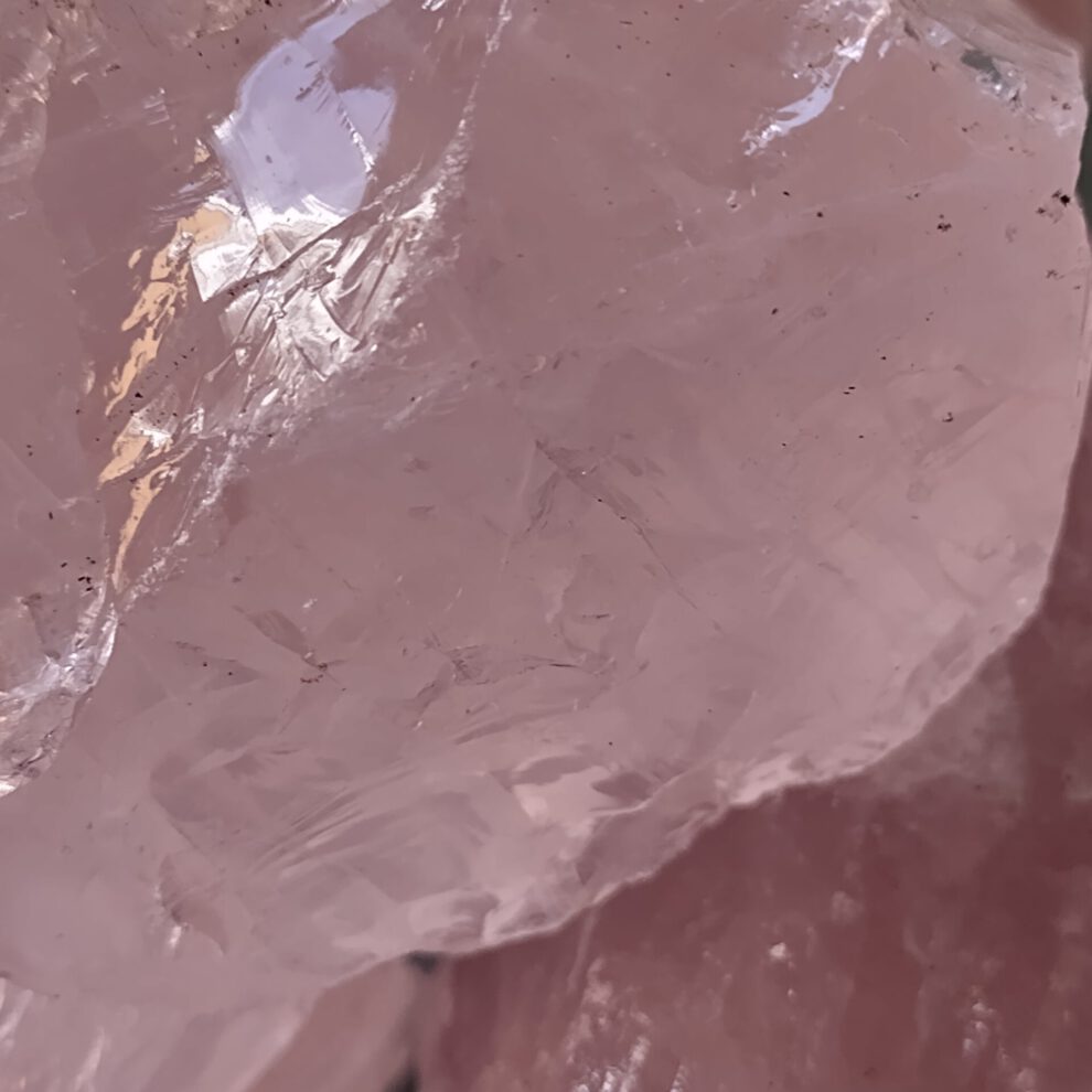 Foto van de edelsteen Rozenkwarts